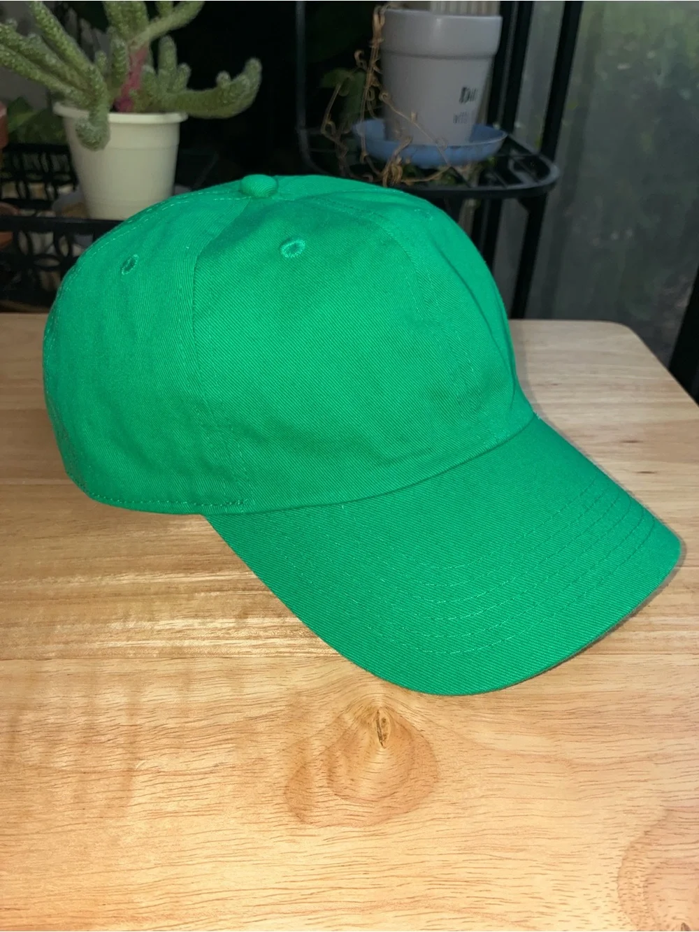 Newhattan Bright Green Blank Baseball Cap - Adjustable Cotton Dad Hat OSFA